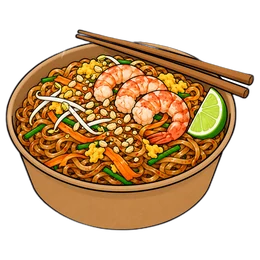 Pad thaï crevettes